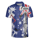 Golf I Like It Rough Australian Flag Polo Shirt, Argyle Pattern Skeleton Golfing Polo Shirt, Funny Golf Shirt For Men
