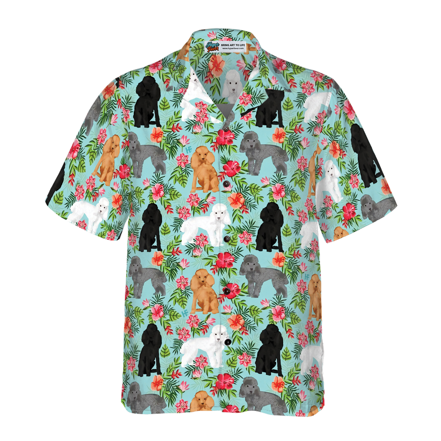 Hawaiian Poodle Shirt For Men Hawaiian Shirt