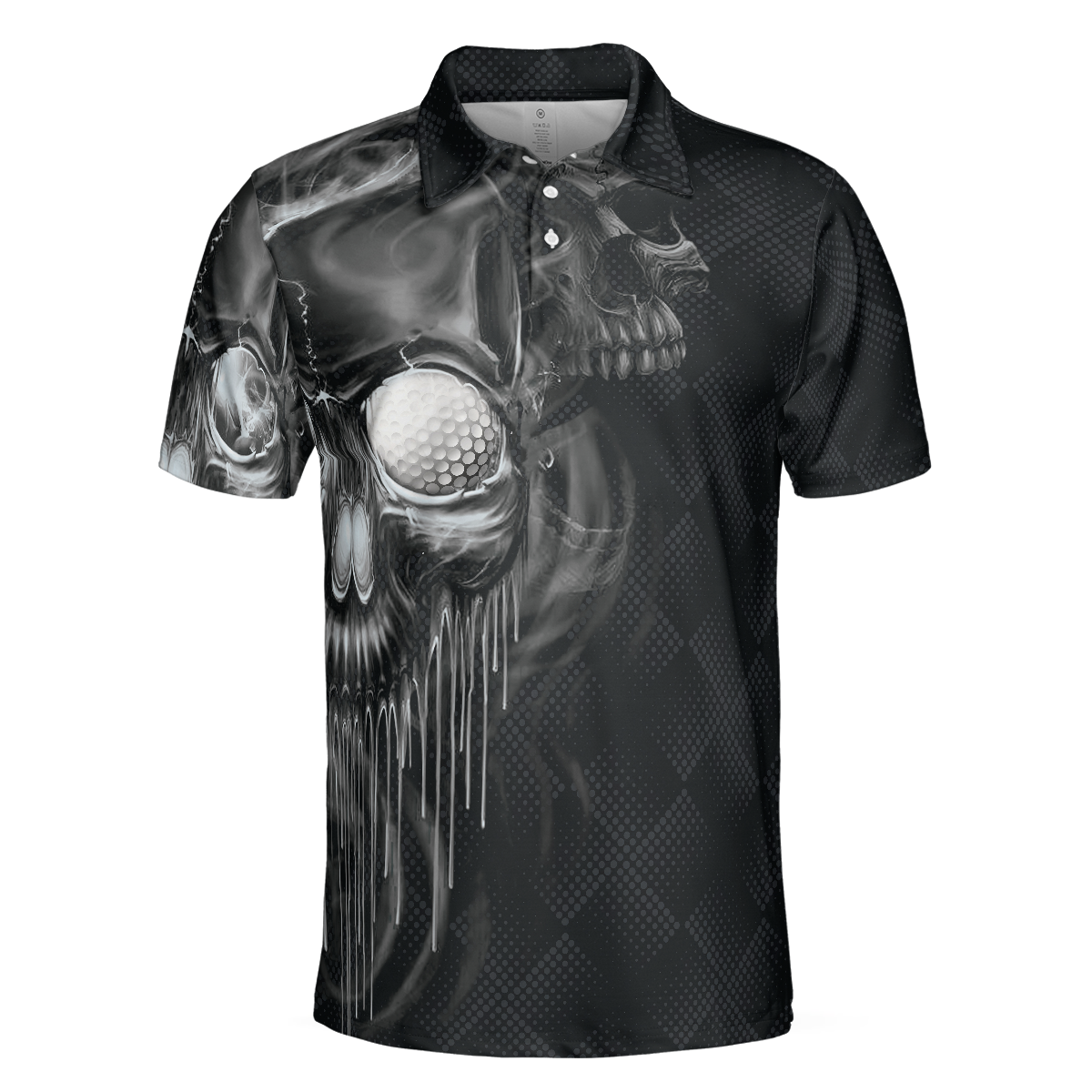 Golf Shut Up Polo Shirt, Scary Skull Golf Shirt Design For Men, Best Halloween Golf Gift For Golfers