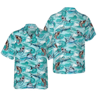 Sharks On Sea Waves Hawaiian Shirt