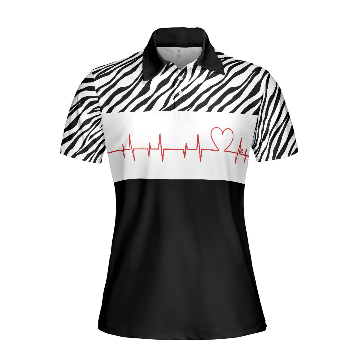 My Heart Beats For Golf Short Sleeve Women Polo Shirt