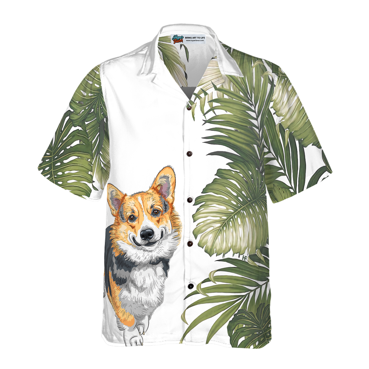 Corgi Monstera Leaves Corgi Hawaiian Shirt, Best Dog Shirt For Men And Women