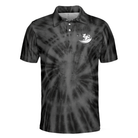 Golf Be The Best Golf Polo Shirt, Black Tie Dye Golf Shirt For Men