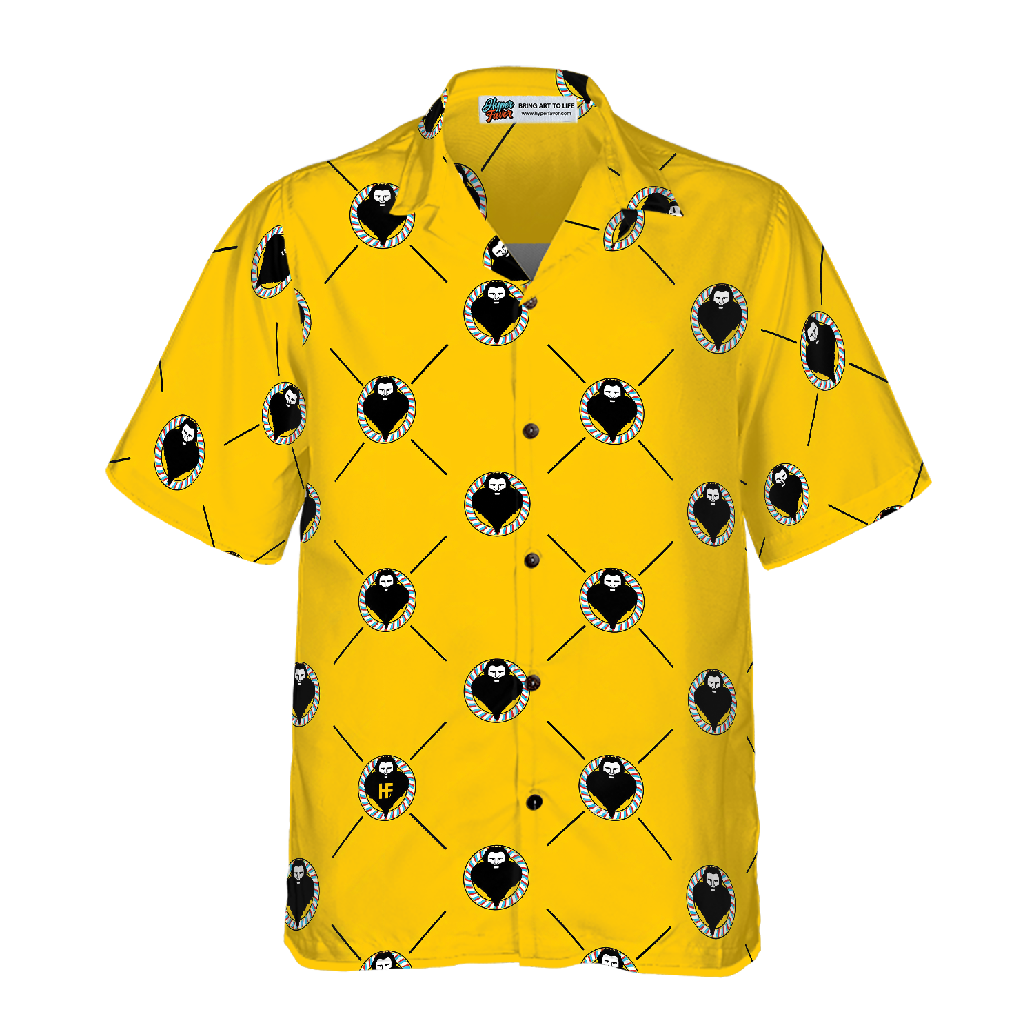 Heart Shaped Beard Barber Shirt For Men Hawaiian Shirt