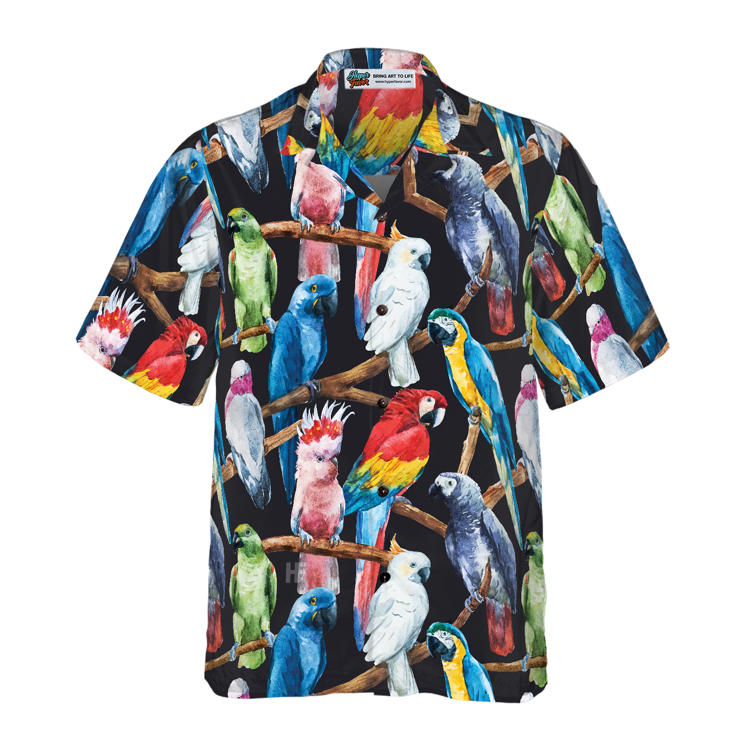 Exotic Parrots & Plant Hawaiian Shirt