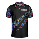 Split Happen Polo Shirt, Bowling Ball & Pin Seamless Pattern Bowling Shirt For Men