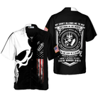Skull Bartender Black Shirt Hawaiian Shirt