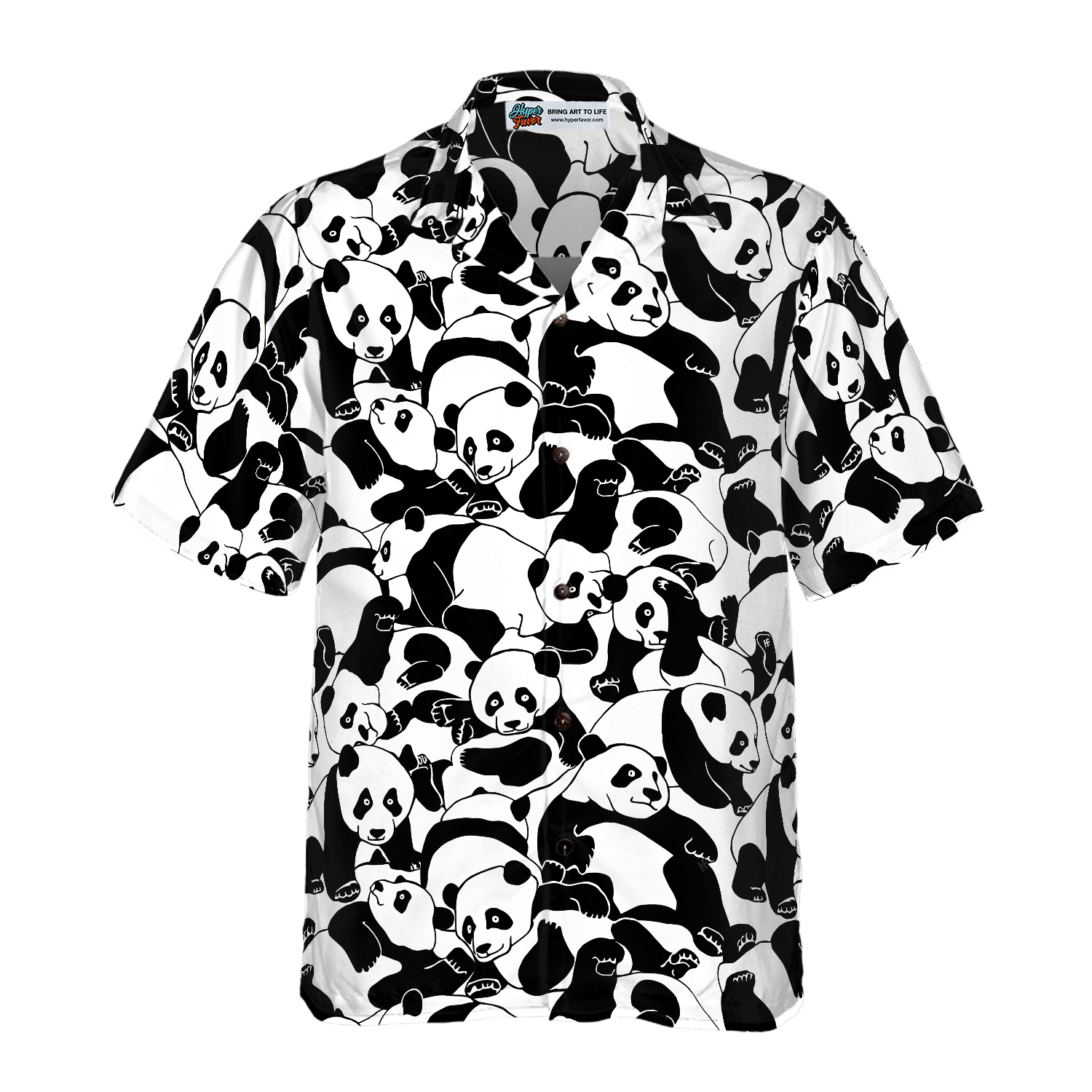 Cartoon Young Pandas Hawaiian Shirt