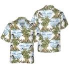 Vintage Island Palm Tree Monkey Hawaiian Shirt