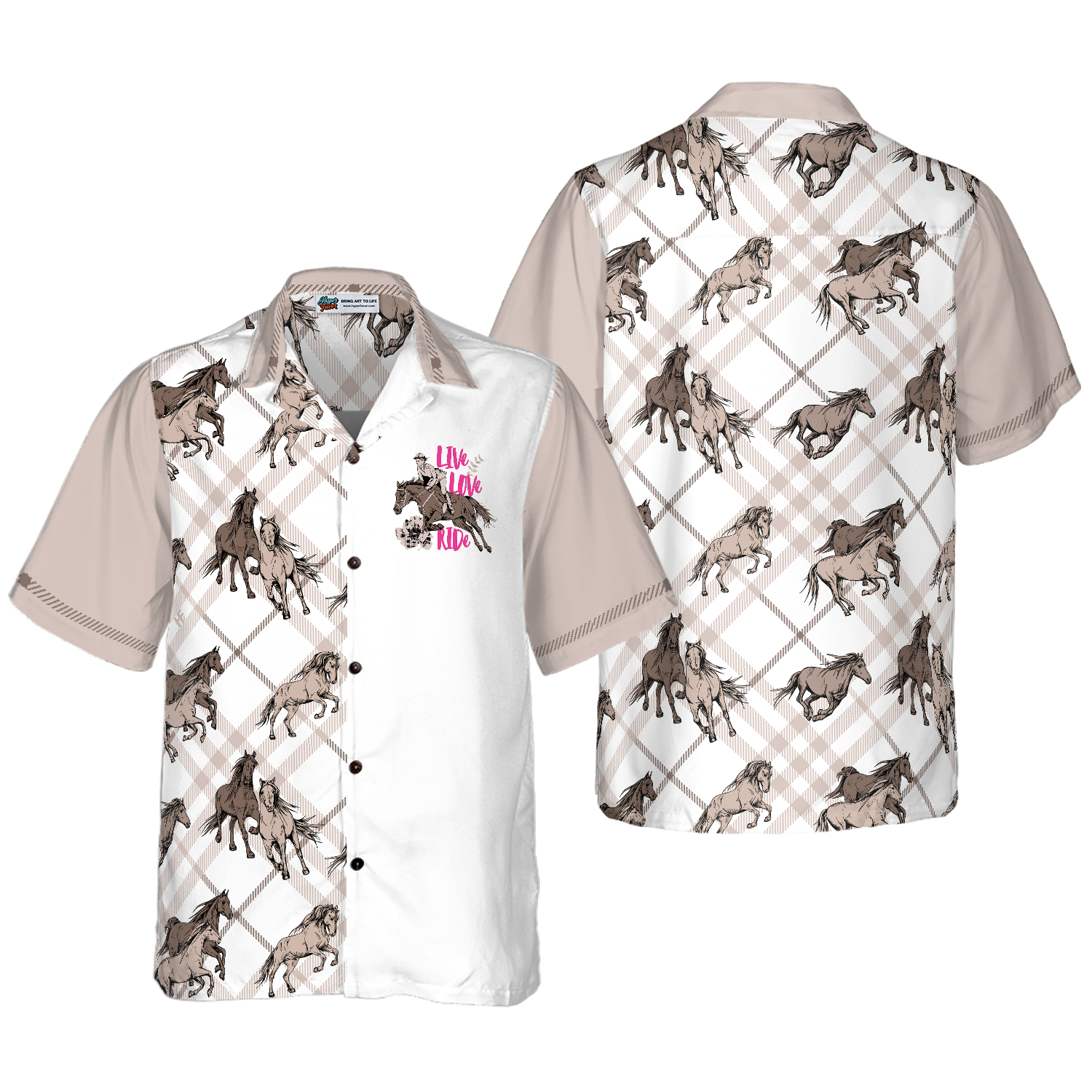 Live Love Ride Shirt For Women Short Sleeve Women Polo Shirt