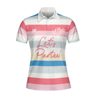 Let's Partee Short Sleeve Women Polo Shirt