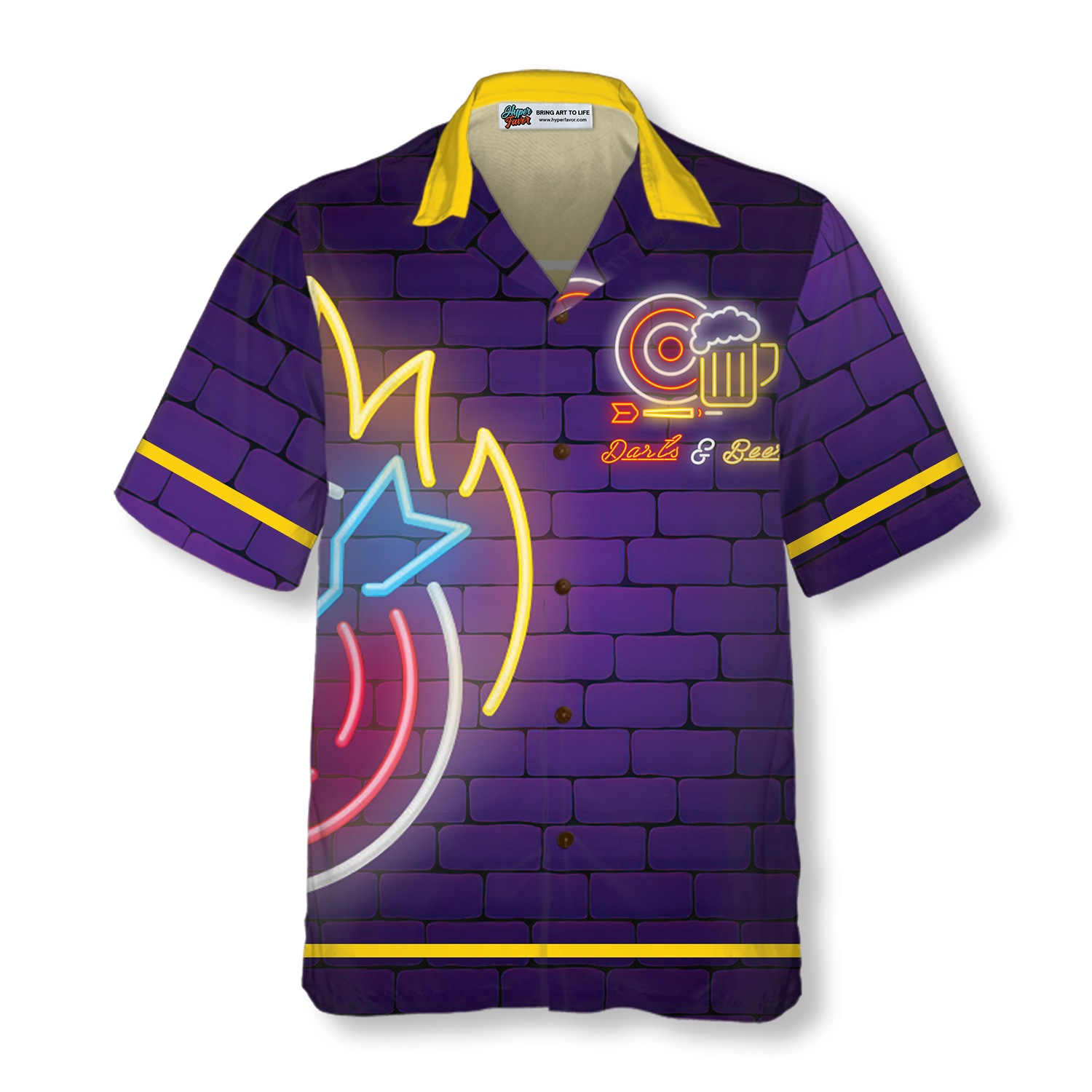 Dart Neon Cyper Hawaiian Shirt