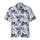 Tropical Palm Tree Cannabis Marijuana Hawaiian Shirt