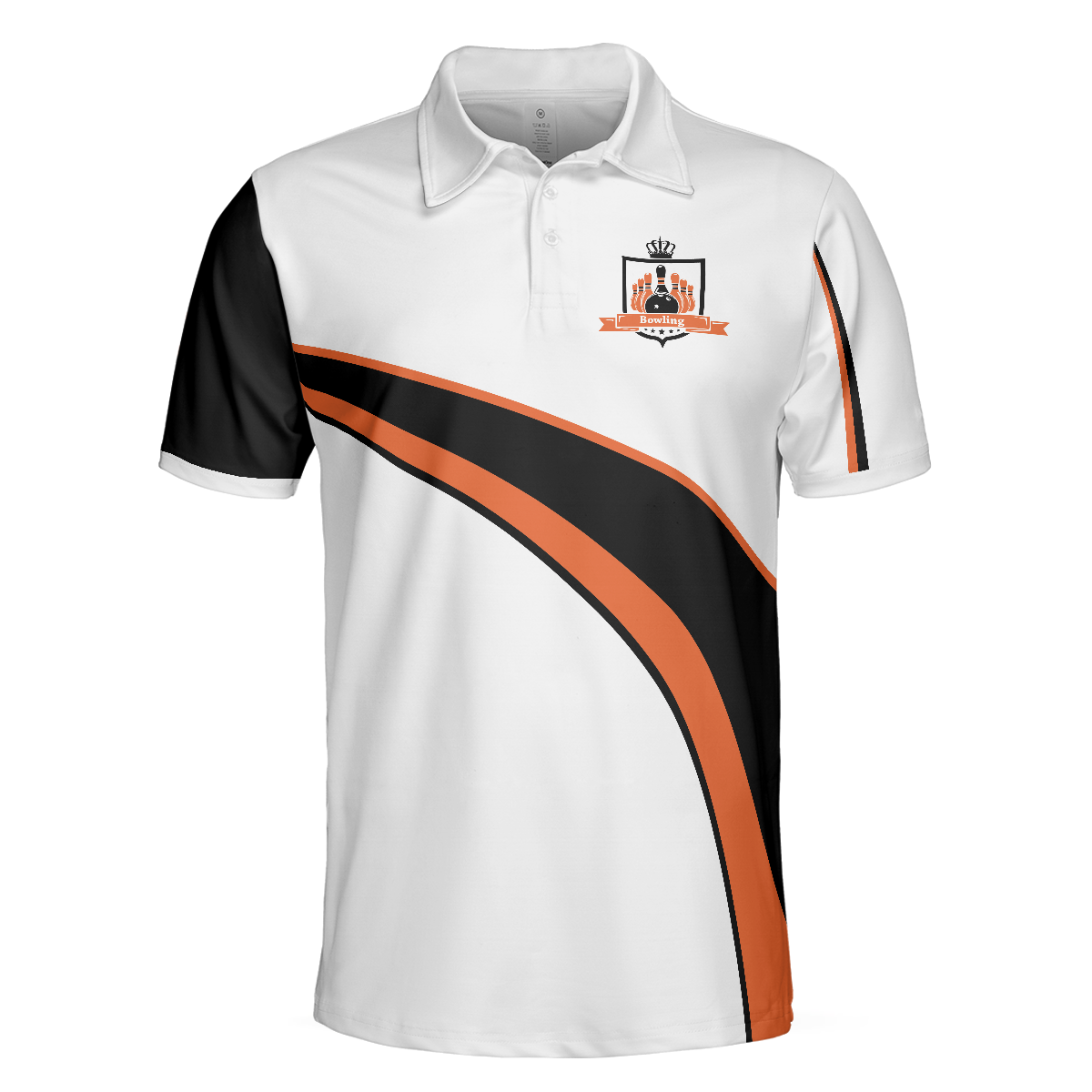 Incredi Bowl Bowling Polo Shirt, White Bowling Shirt For Men