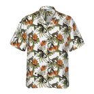 Tropical Red Hibiscus Flower Monkey Shirt For Men Hawaiian Shirt