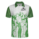 King Of The Green Golf Polo Shirt, White And Green Golf Shirt For Men, Cool Gift For Golfers