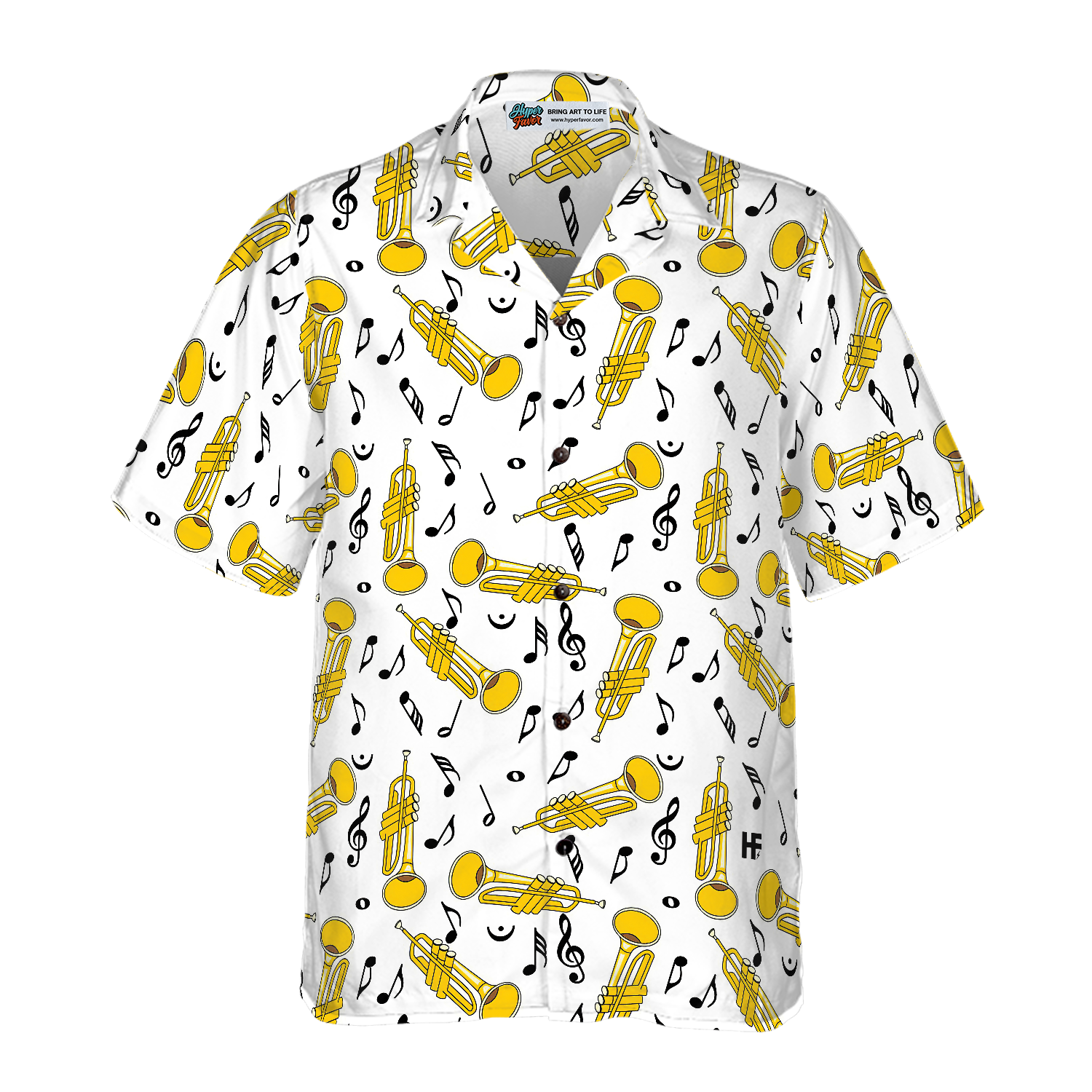 Trumpet Seamless Pattern Shirt For Men Hawaiian Shirt