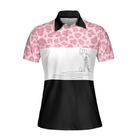 Move Over Boys Let A Girl Show You How To Bowl Short Sleeve Women Polo Shirt, Pink Leopard Bowling Shirt