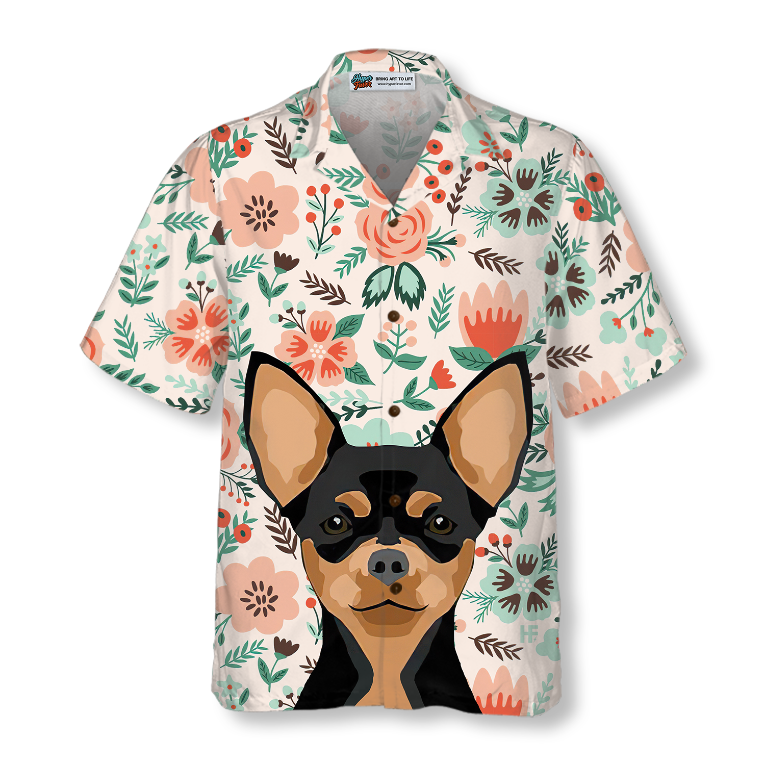 Happiness Is Chihuahua Kisses Hawaiian Shirt