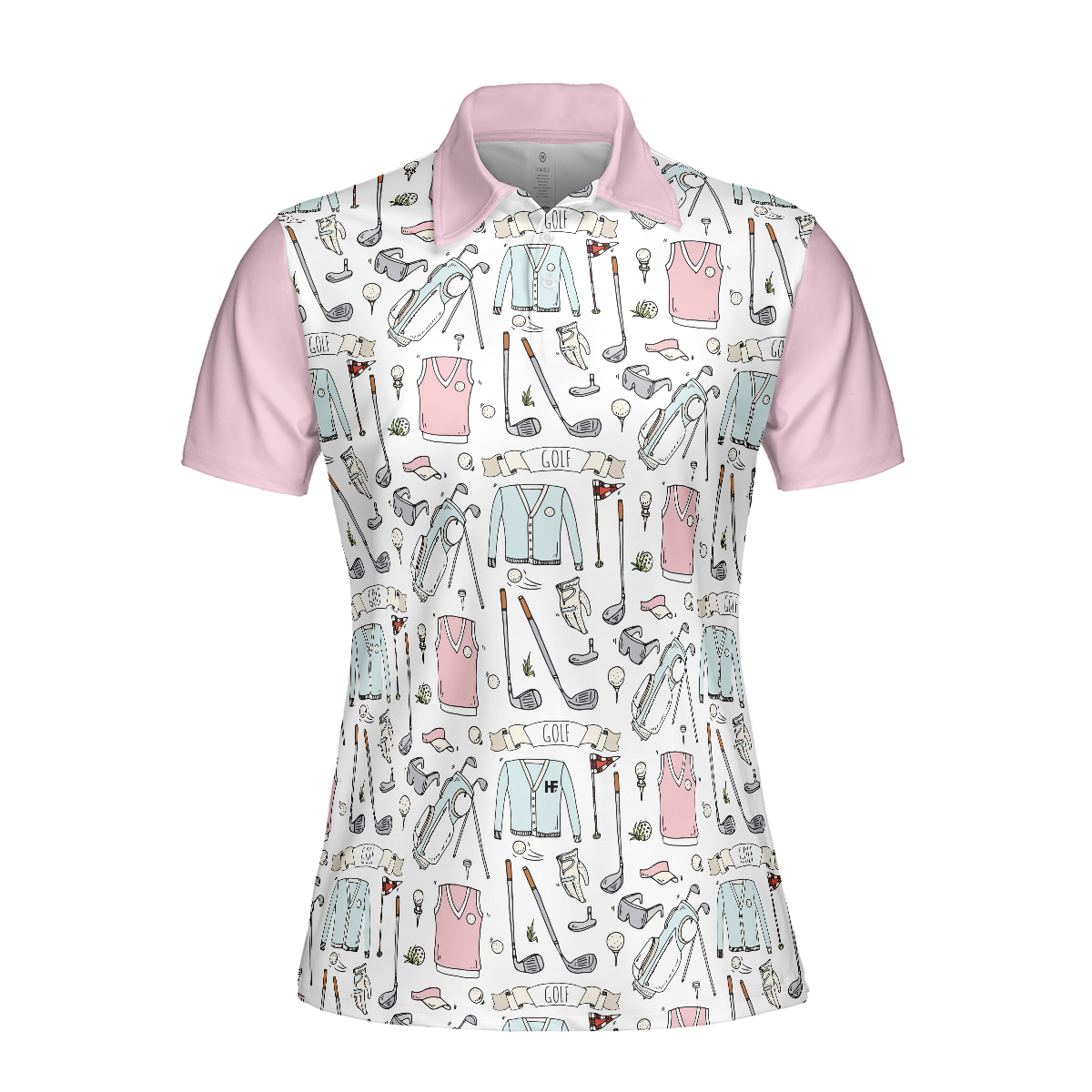 Golf Life In Pink V2 Short Sleeve Women Polo Shirt