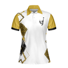 Grab Your Balls We're Going To Play Tennis Short Sleeve Women Polo Shirt, White And Yellow Tennis Shirt For Ladies