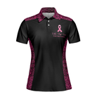 Faith Hope Love Angel Wings Breast Cancer Awareness Short Sleeve Women Polo Shirt, Pink Awareness Ribbon Polo Shirt For Ladies