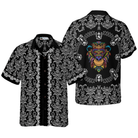 Colorful Monkey With Gothic Pattern Shirt For Men Hawaiian Shirt