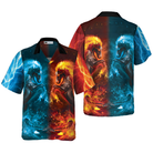 Water And Fire Horse Shirt For Men Hawaiian Shirt