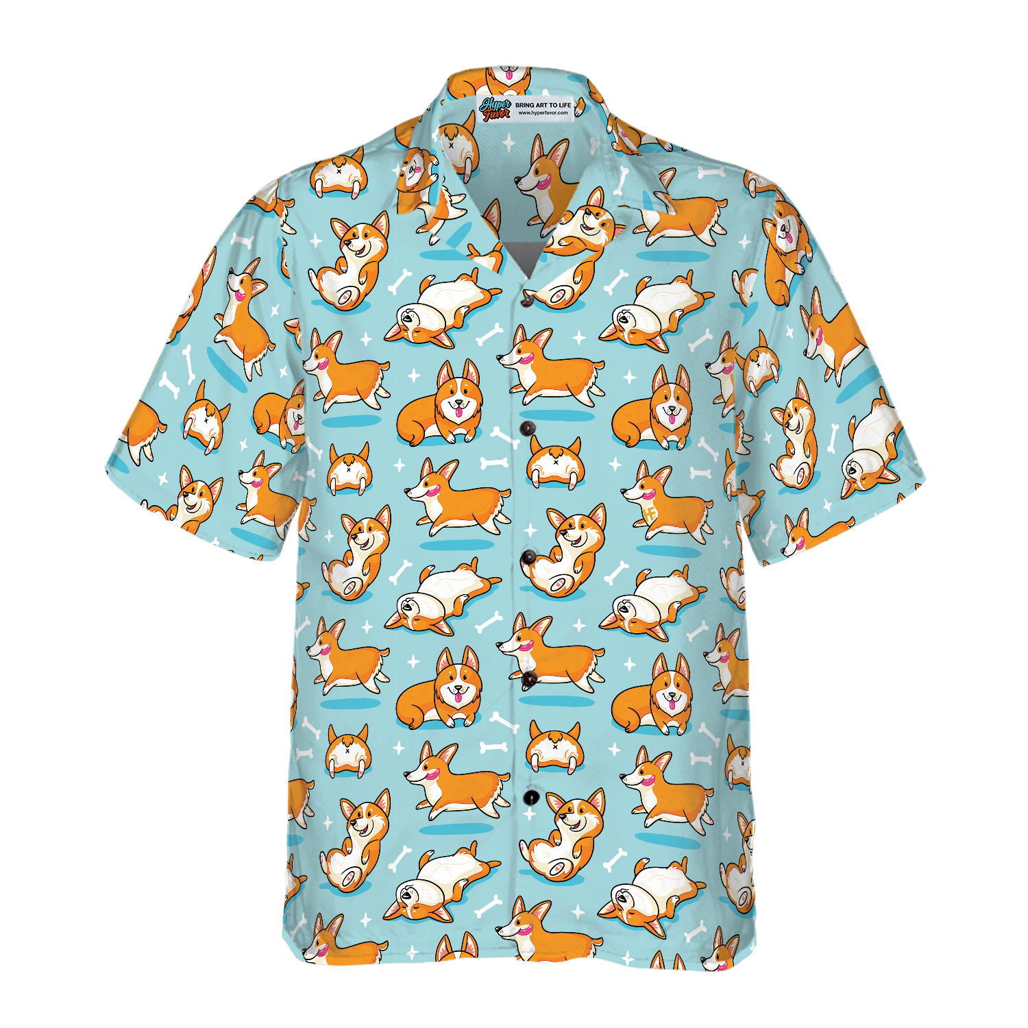 Corgis Life Shirt For Men Hawaiian Shirt