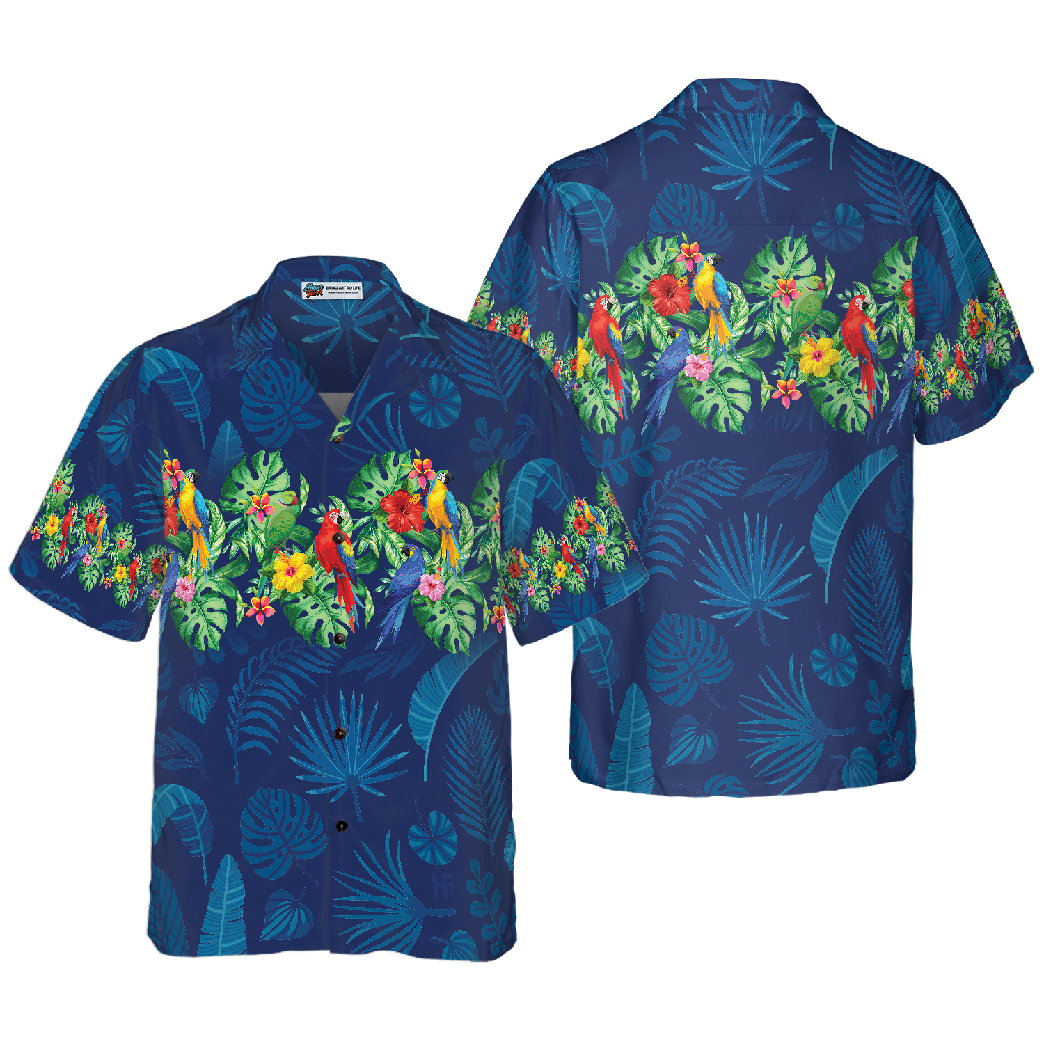 Parrot Aloha Shirt For Men Hawaiian Shirt