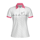 Golf Is My Heart Pink Golf Short Sleeve Women Polo Shirt