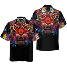 Vibrant Tiger Head Shirt For Men Hawaiian Shirt