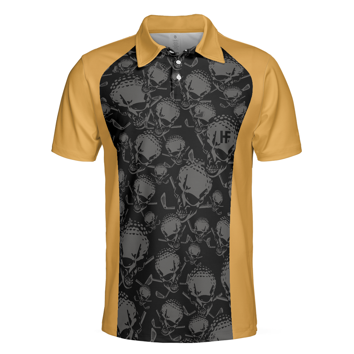 Rules Of Golf Polo Shirt, Black And Orange Golfing Shirt With Sayings, Cool Golf Gift For Beer Lovers