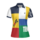 Color-Blocked Tennis Shirt Short Sleeve Women Polo Shirt
