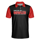 Sleep With Bowler Polo Shirt, Black And Red Bowling Short Sleeve Polo Shirt, Funny Shirt With Sayings