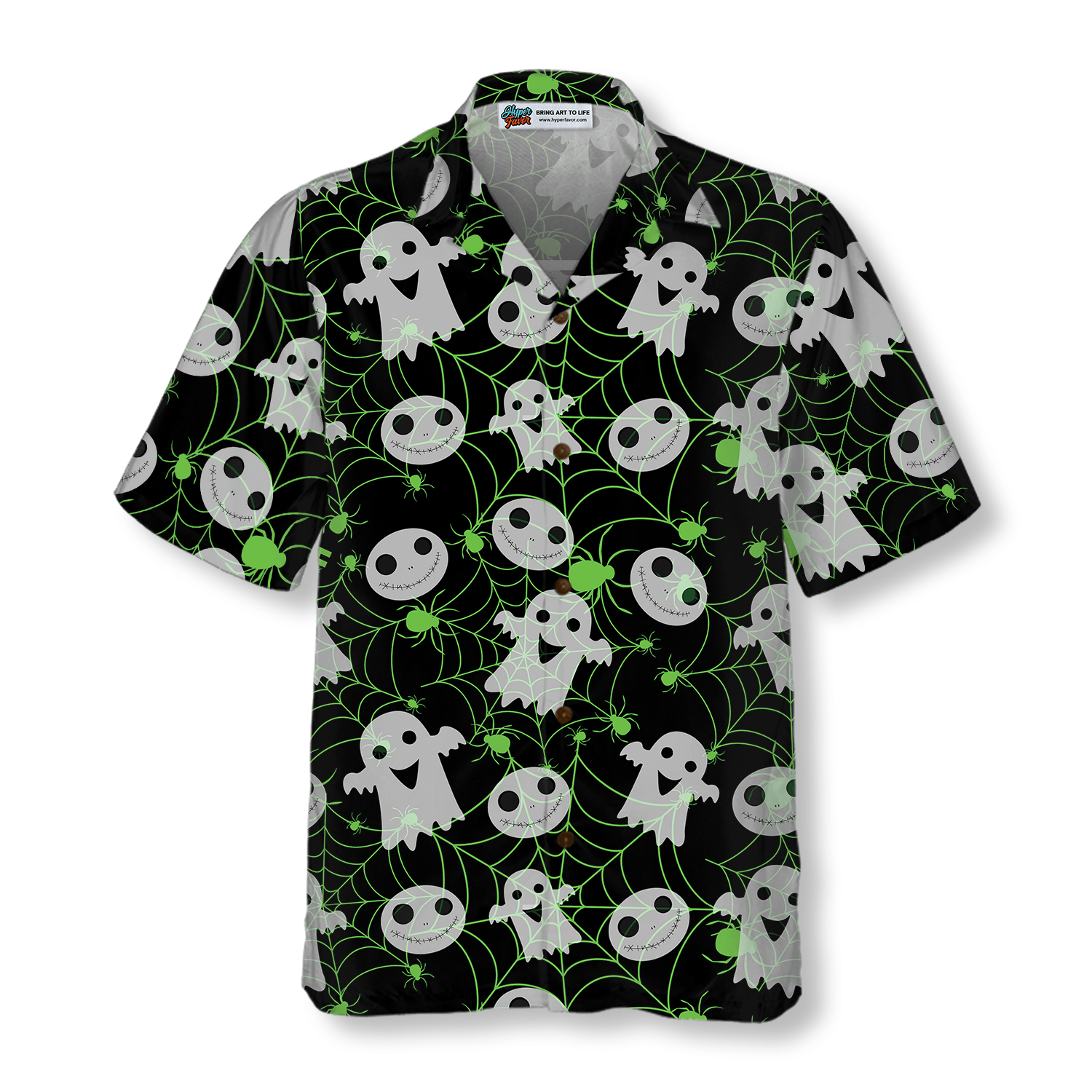 Halloween Spider Web Shirt For Men Hawaiian Shirt