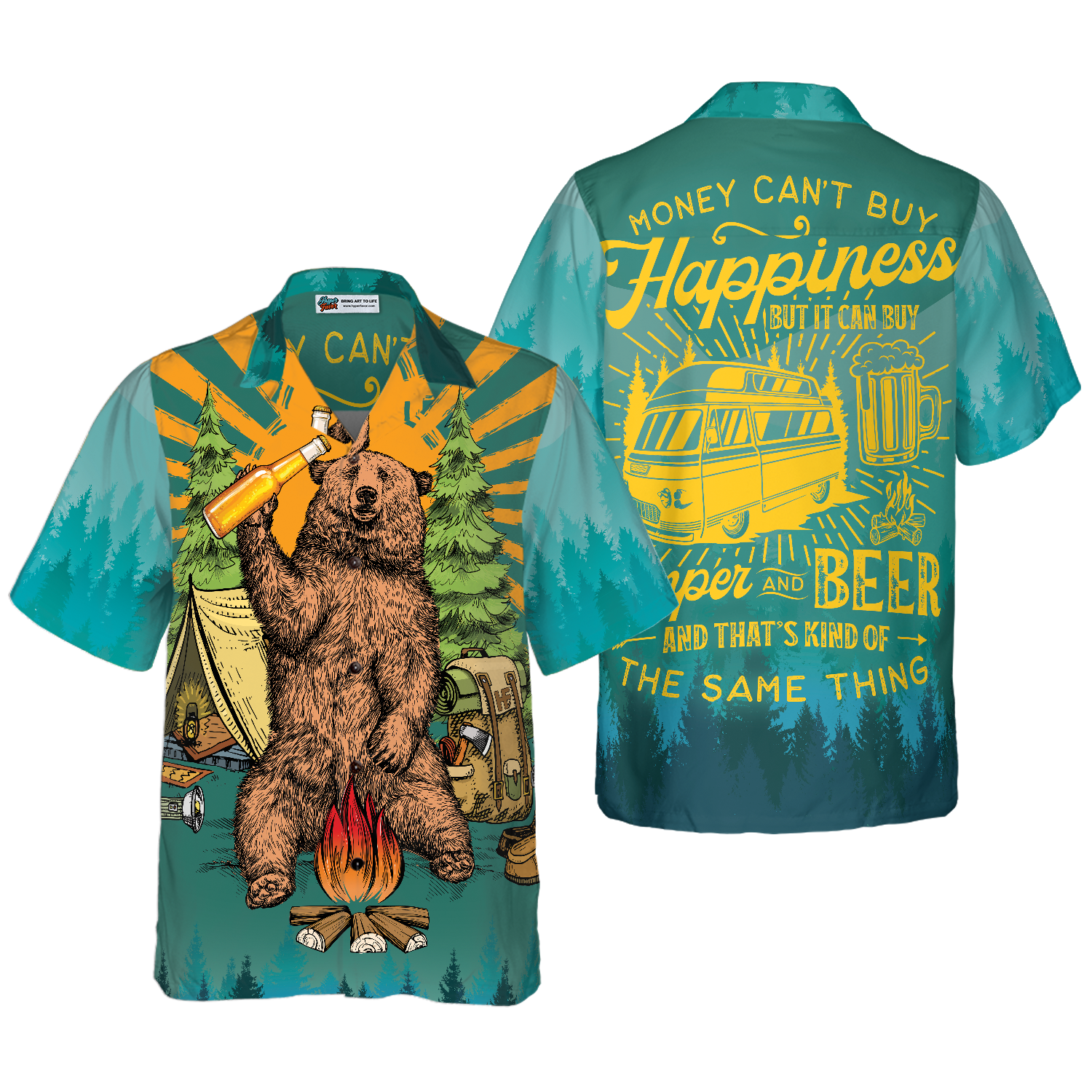 Money Can Buy Camper And Beer Hawaiian Shirt