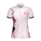 People Think I'm Nice Until They Sit Next To Me At A Golf Course Short Sleeve Women Polo Shirt, Pink Leopard Shirt