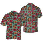 Retro Pineapple Skull Pattern Hawaiian Shirt