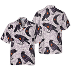 Raven And Skull Halloween Hawaiian Shirt, Halloween Shirt For Men And Women