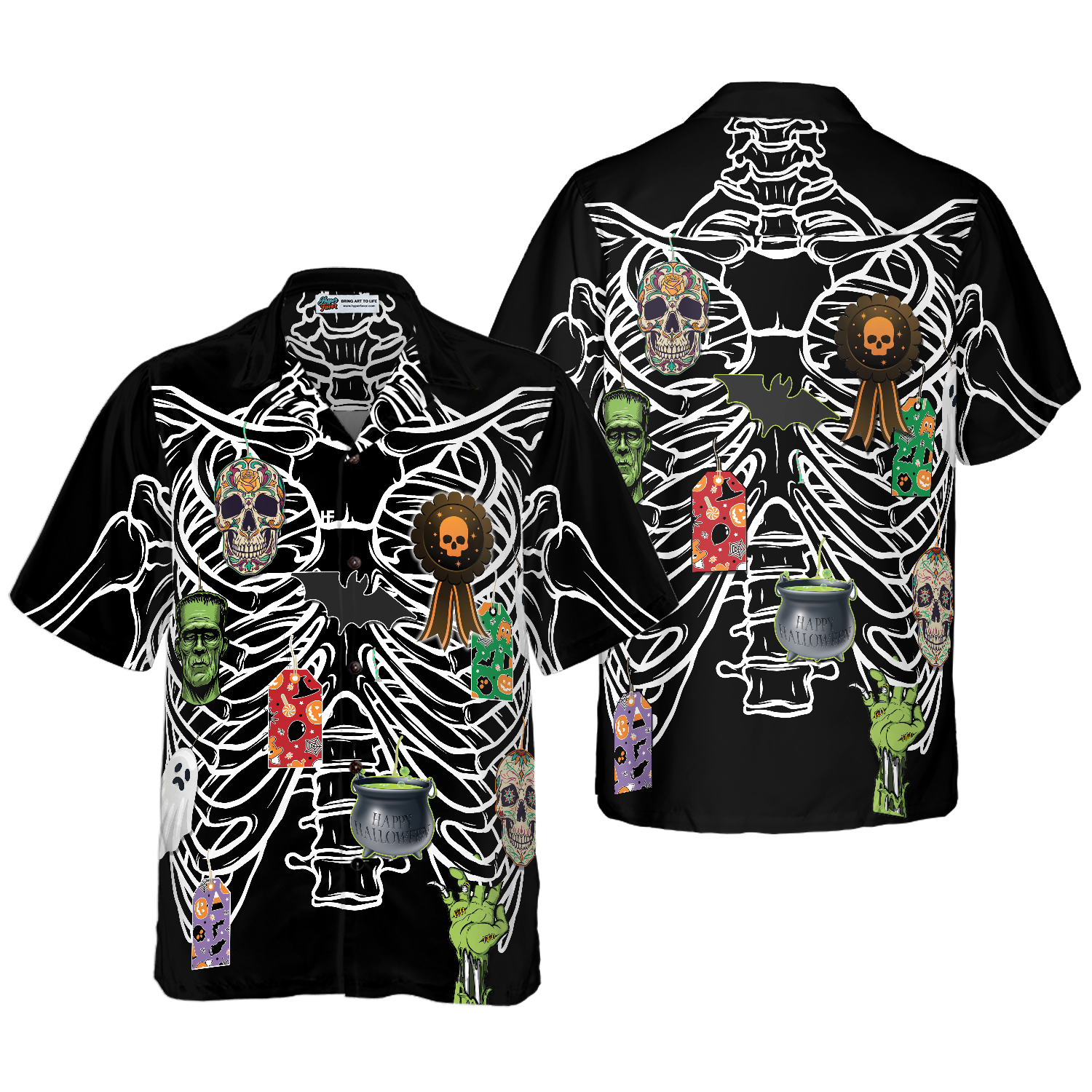 Skeleton Decorate Halloween Hawaiian Shirt, Unique Halloween Shirt For Men And Women