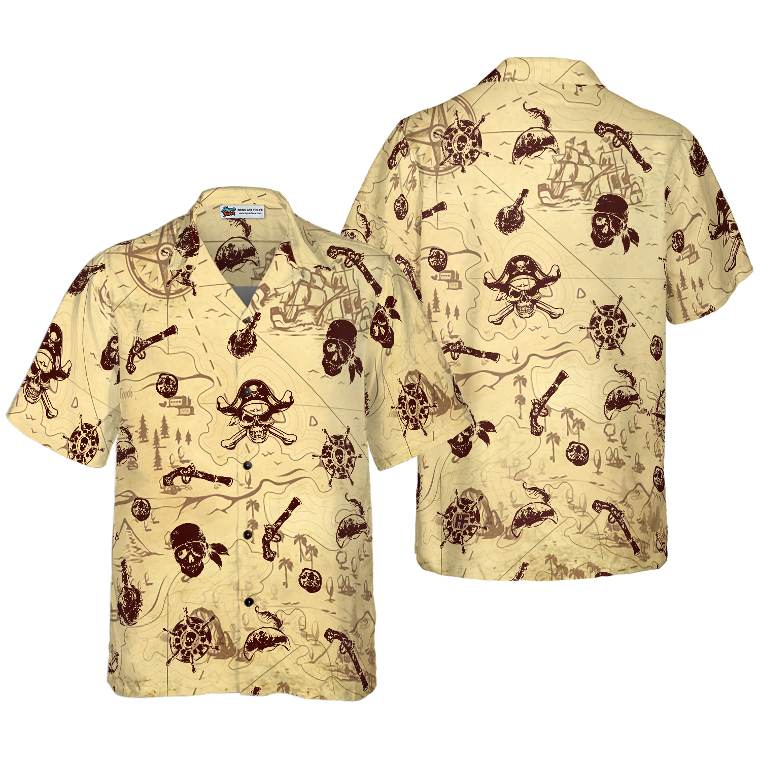 Pirate Pattern Hawaiian Shirt