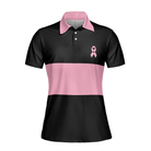 Breast Cancer Awareness Ribbon Short Sleeve Women Polo Shirt, Thoughtful Breast Cancer Survivor Shirt