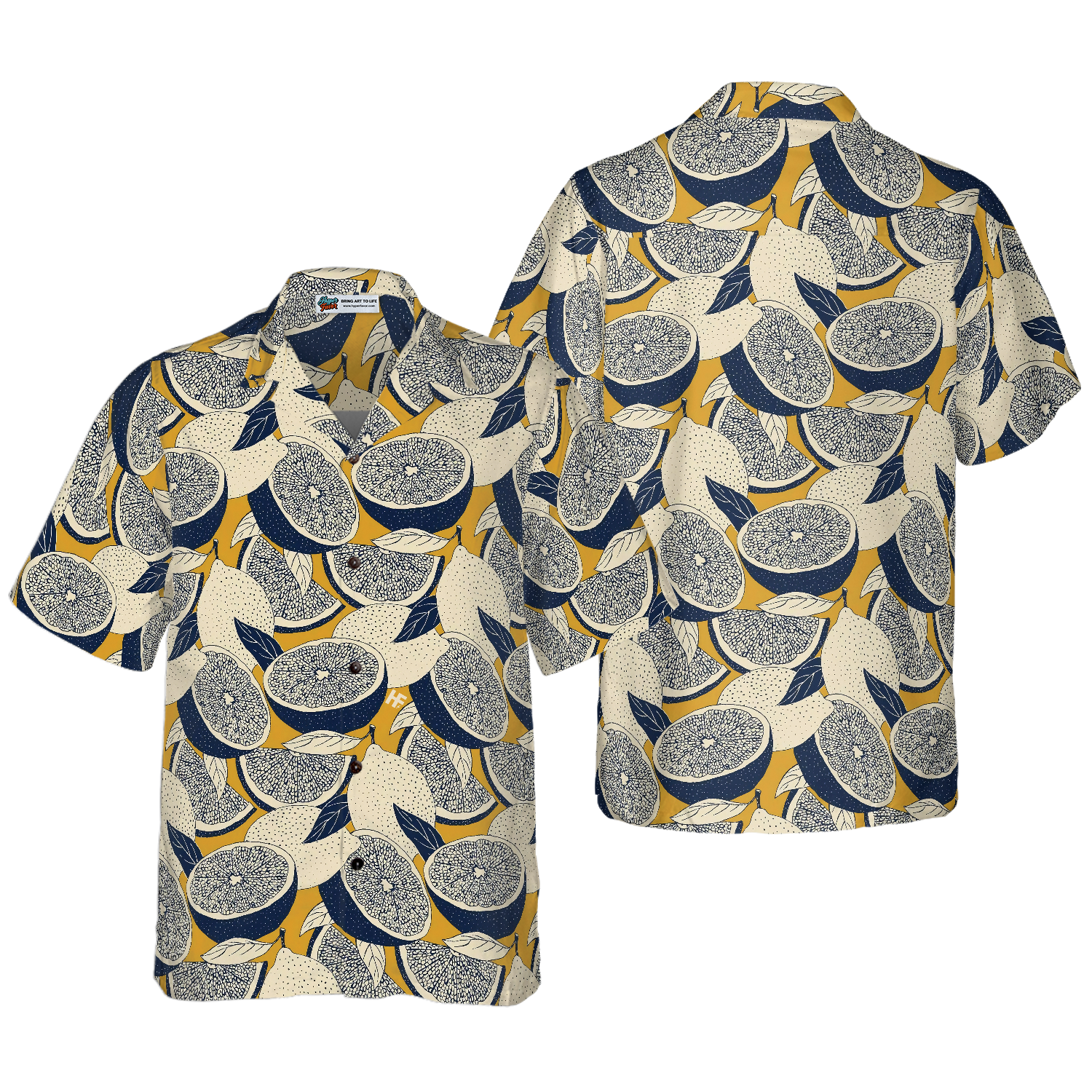 Summer Lemon Vintage Style Hawaiian Shirt