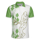 Tennis Now Beer Later Polo Shirt, White And Green Tennis Shirt For Men