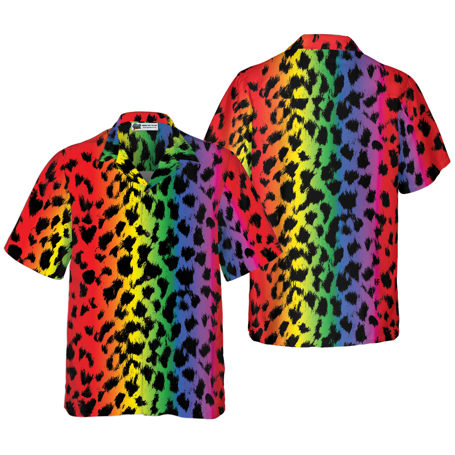 Leopard Skin With Rainbow Color LGBT Hawaiian Shirt
