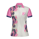 Ich Weiß Dass Ich Wie Ein Mädchen Spiele Short Sleeve Women Polo Shirt, White And Pink German Golf Shirt For Ladies
