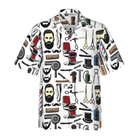 Barbershop Haircut & Shave Tools Hawaiian Shirt