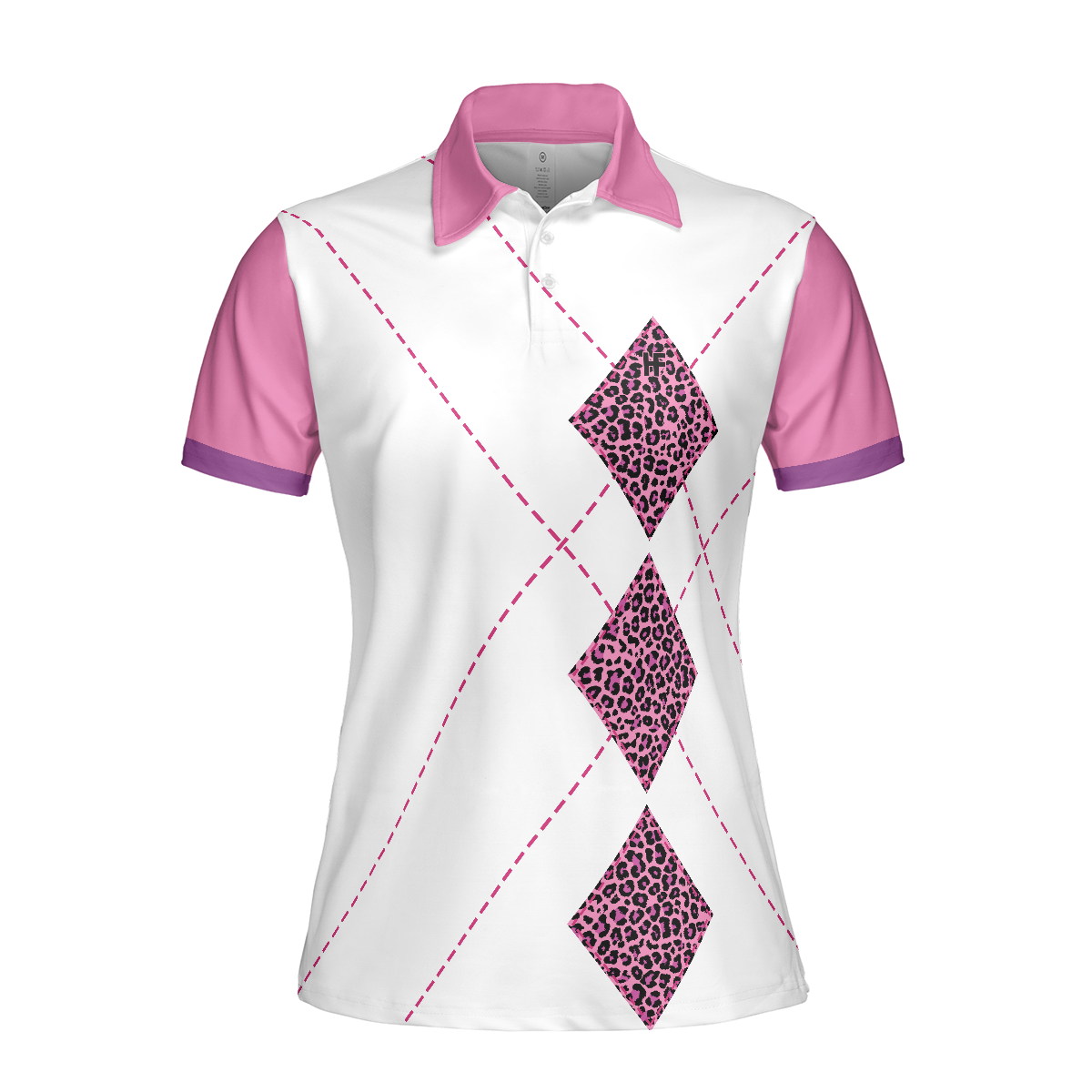 Never Underestimate An Old Woman With A Golf Club Golf Short Sleeve Women Polo Shirt, White And Pink Golf Shirt For Ladies