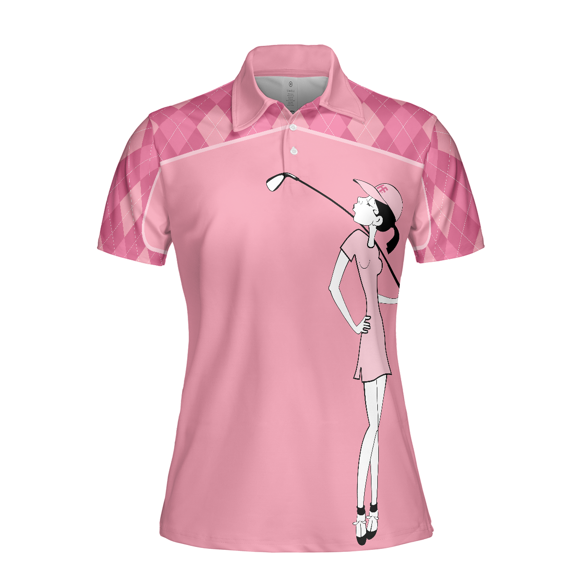 You Say Girl Can't Golf I Say Watch Me Short Sleeve Women Polo Shirt, Pink Golf Shirt With Sayings For Ladies